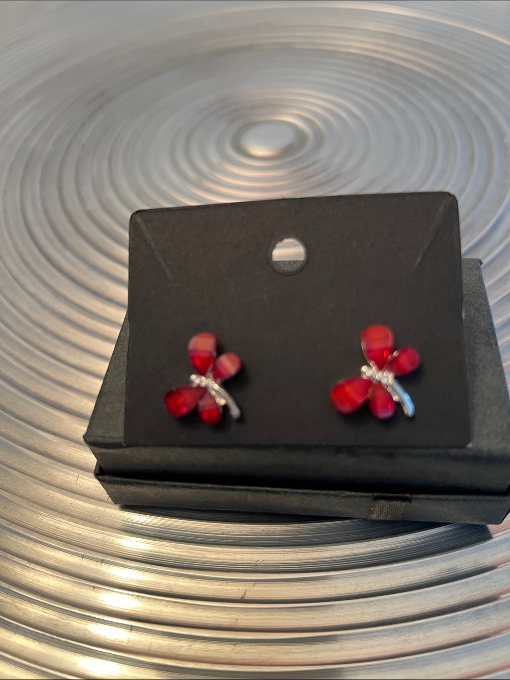DRAGONFLY PIERCED EARRINGS - Picture 3 of 3